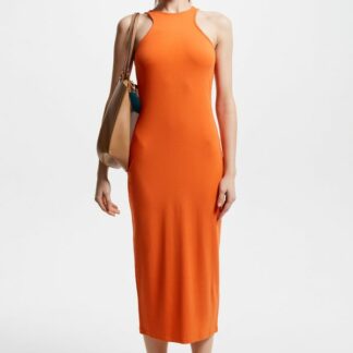 Knitted halter dress